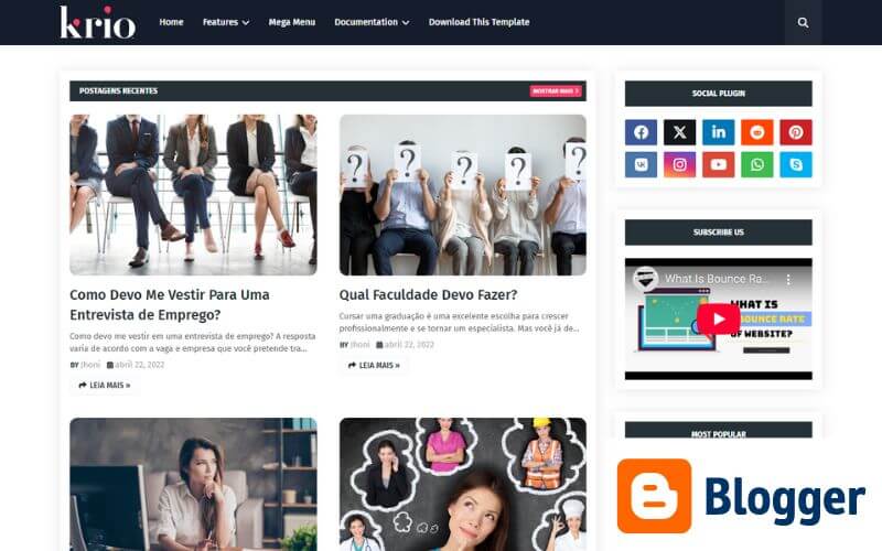 como ccriar um blog gratis no blogger